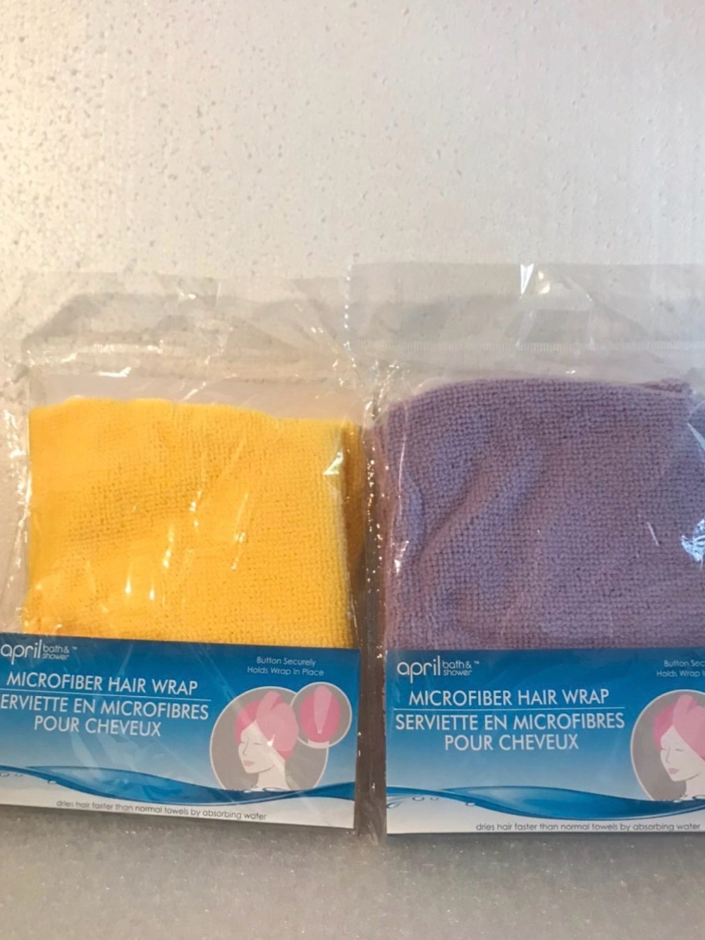Target Microfiber Hair Wrap Set - Yellow and Purple